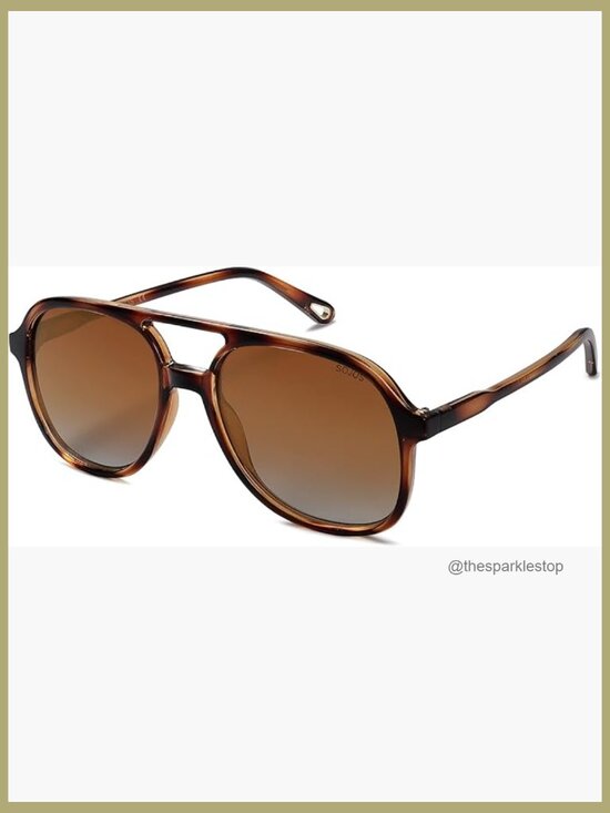 Retro Polarized Aviator Sunglasses Classic 70s 80s Vintage Trendy main image 7